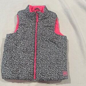 GAP Leopard Print Vest with Bright Pink Highlights